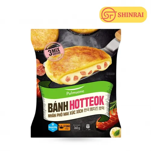 Bánh Hotteok nhân phô mai xúc xích Pulmuone 360g
